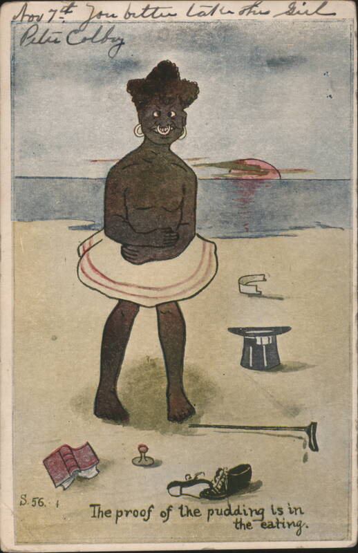 Proof of the Pudding Is in the Eating Cannibal Caricature