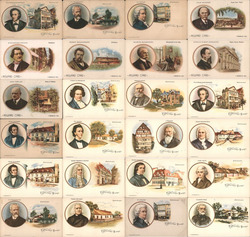 Lot of 24: Music Student Reward Cards Composers Birthplace Sheet Music Postcard
