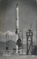 Navy's Viking No. 11 Rocket Glenn L. Martin Co. Launch Arcade Card