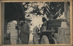 Premier Ocean to Ocean Run Toll Collector & Touring Car Postcard