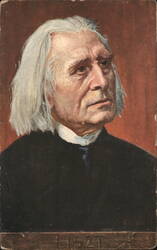 Franz Liszt Portrait Painting Postcard