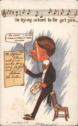 I'm Trying So Hard to Forget You Comic Tailor Bill Postcard