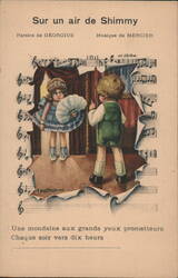 Sur un air de Shimmy, Art by Aurelio Bertiglia Postcard