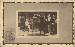 Young Handel Playing Clavichord in Garret Postcard