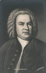 Johann Sebastian Bach Composer Portrait Breitkopf & Härtel Postcard