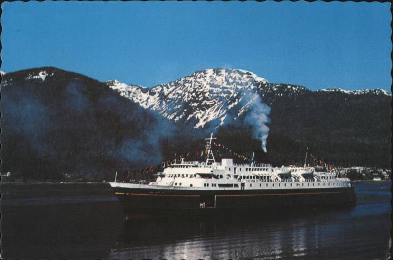 M. V. Malaspina Ferry Steaming Out of Sitka