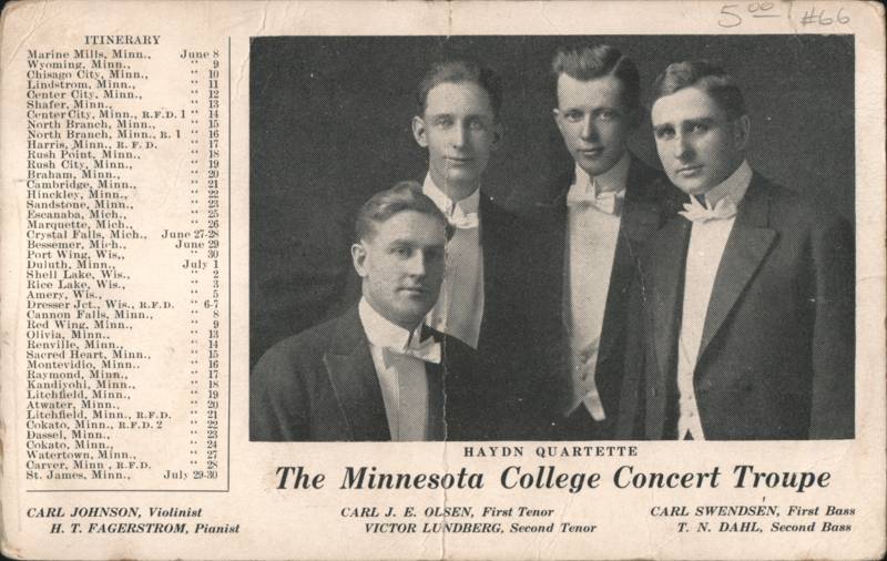 The Minnesota College Concert Troupe Haydn Quartette