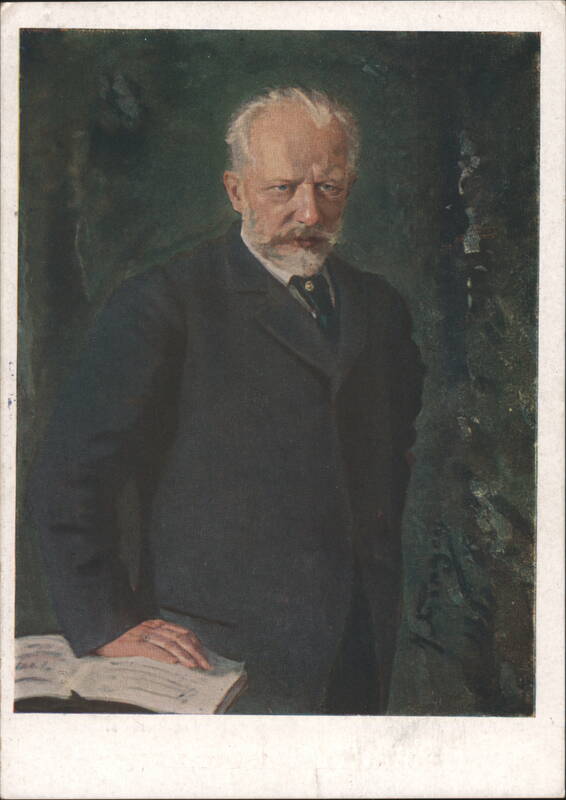 Portrait of Composer Pyotr Tchaikovsky by N. Kuznetsov