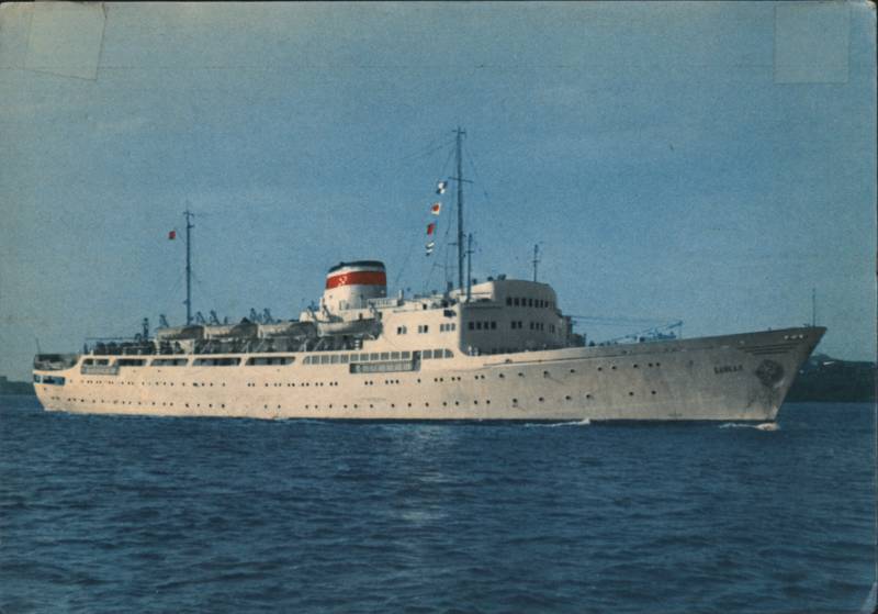 Soviet M/S Baikal Passenger Ship, UA0LEX QSL Card