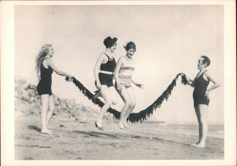 On the Beach, Women Jumping Seaweed Rope, 1928