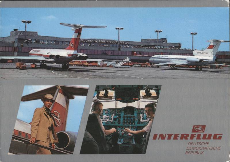 Interflug, Flughafen Berlin-Schönefeld, Cockpit & Crew