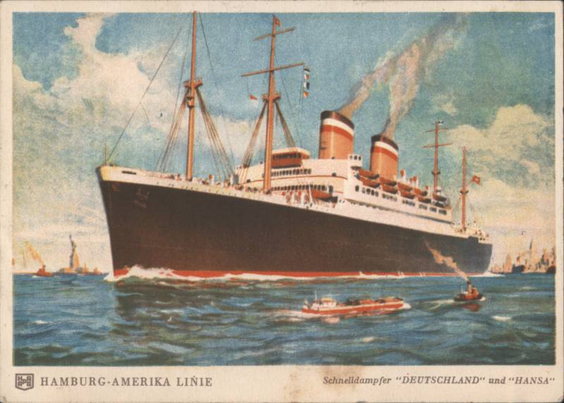Hamburg-Amerika Linie Schnelldampfer Deutschland & Hansa