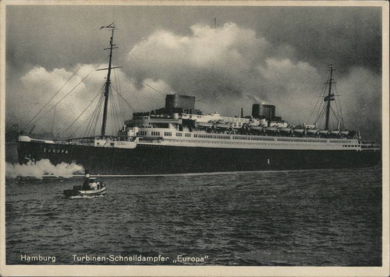 Turbinen-Schnelldampfer Europa Ocean Liner
