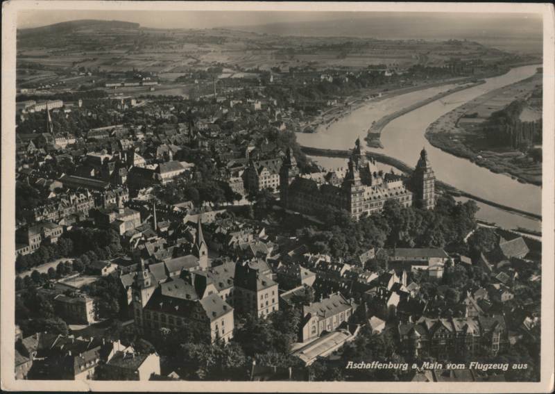 Schloss Johannisburg and River Main Aerial View