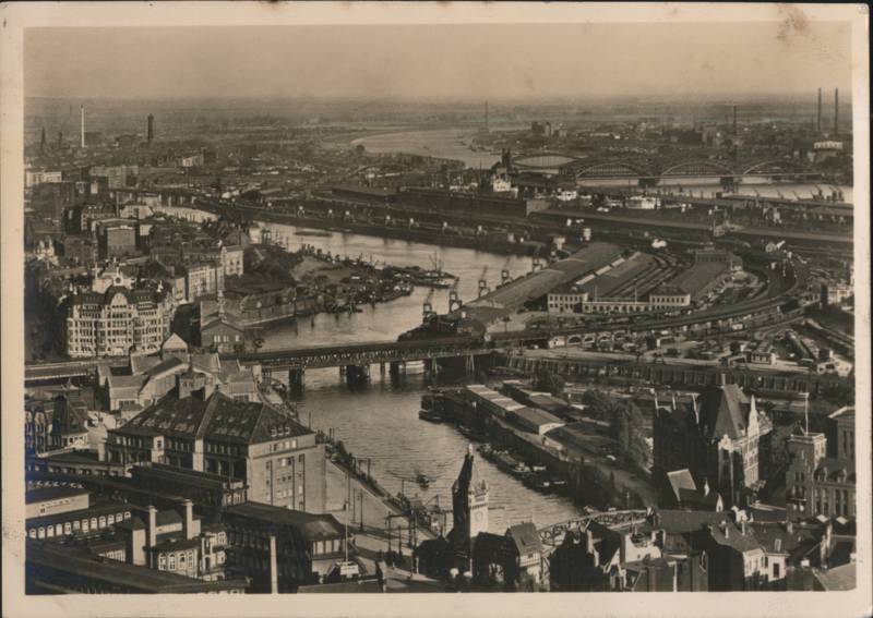 Aerial View of Oberhafen und Elbbrücken