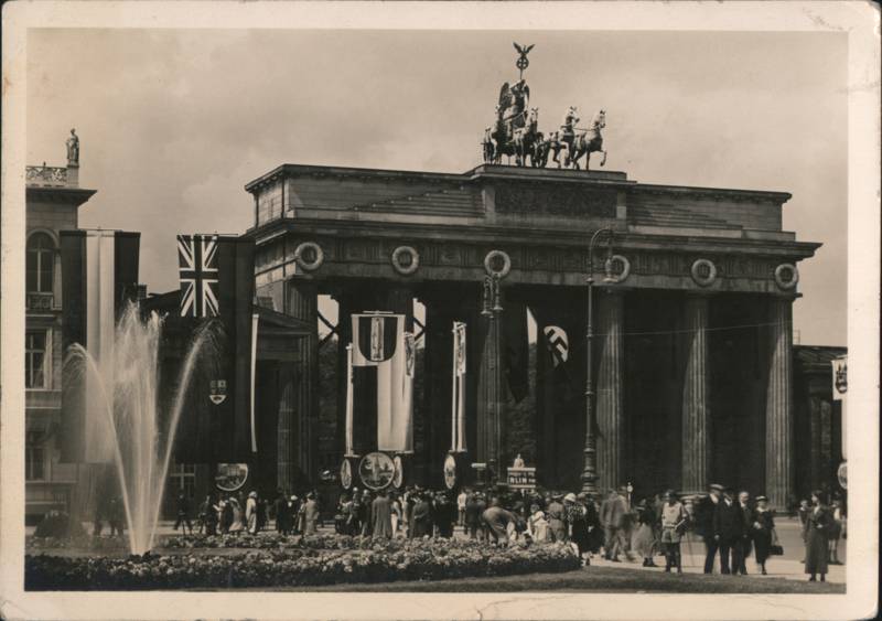 1936 Olympics Brandenburger Tor Dressed with Flags