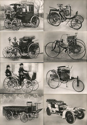 Set of 8: Mercedes-Benz Postcards 1886-1902 Simplex Patent Motorwagen Velo Postcard