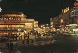 Café Kranzler am Kurfürstendamm at Night Postcard