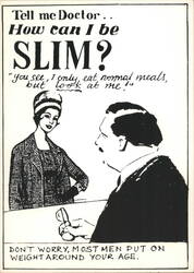 Tell Me Doctor.. How Can I Be Slim? Biff Kard Postcard