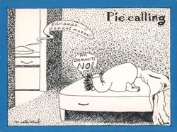 Kate Gawf 'Pie Calling' Humorous Comic Postcard