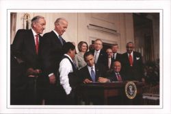 President Obama Signing Affordable Care Act Into Law, 2010 Postcard
