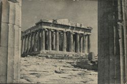 View of Parthenon on Acropolis, Abbott Pentothal Ad Postcard