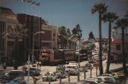 Roaring Camp Railroad SCBT&P Train at Casino Beach Postcard