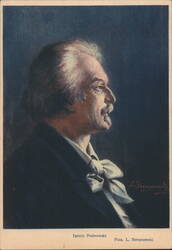 Ignacy Paderewski Portrait by L. Stroynowski 1932 Postcard