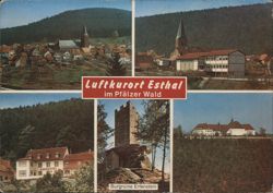 Luftkurort Esthal im Pfälzer Wald, Burgruine & Berghotel Postcard