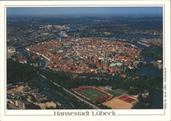 Blick auf die Altstadt, Aerial View of Old Town Postcard