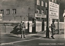 Checkpoint Charlie Border Crossing, Friedrichstraße Postcard