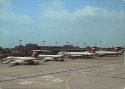 Flughafen Berlin-Schönefeld Interflug Airplanes Postcard