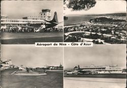 Aéroport de Nice-Côte d'Azur Multi-View with Air France Postcard
