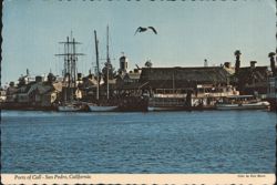 Ports of Call Village on Los Angeles Harbor Postcard