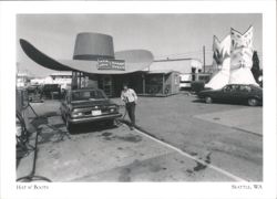 Hat n' Boots Gas Station, Georgetown Postcard