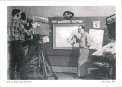 KING-TV Bob Hale Daily Weather Picture Studio Broadcast Postcard