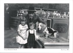 Stan Boreson Show with Basset Hound No-Mo, Woodland Park Zoo Postcard