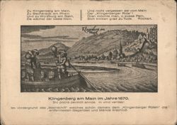 Gasthaus Stadt Klingenberg, Weinschiff im Jahre 1670 Postcard