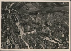 Aerial View of Historic Old Town and St. Jakob Church Postcard