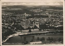 Aerial View of Schloss Johannisburg and City Postcard