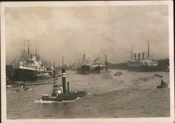 Kaiser Wilhelm-Hafen, Ships & Tug Maakenwaerder Postcard