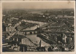Aerial View of Oberhafen und Elbbrücken Postcard