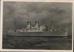 Schnelldampfer Pretoria Ocean Liner at Sea Postcard