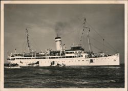 Passenger Steamer Cobra off Helgoland Postcard