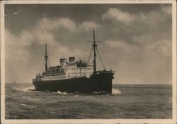 Hapag Motorschiff St. Louis Hamburg America Line Postcard