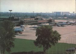 Flughafen Berlin-Schönefeld Interflug Airport Terminal Postcard