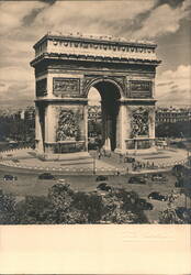 L'Arc de Triomphe, Place de l'Étoile with Traffic Postcard