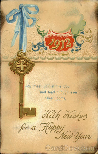1912 With Wishes For A Happy New Year New Year's