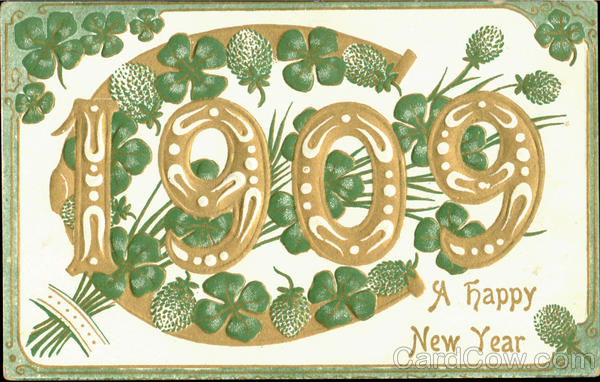 1909 A Happy New Year New Year's