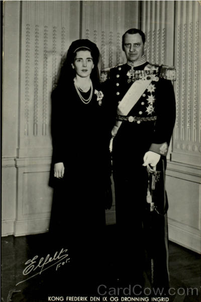 Kong Frederic Den Ix Og Dronning Ingrid Royalty
